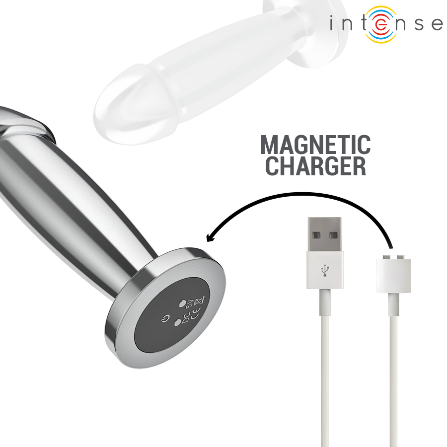 INTENSE - ANAL PLUG 10 VIBRATIONS METAL DILDO WITH REMOTE CONTROL M - NOCTURNA DESIRES