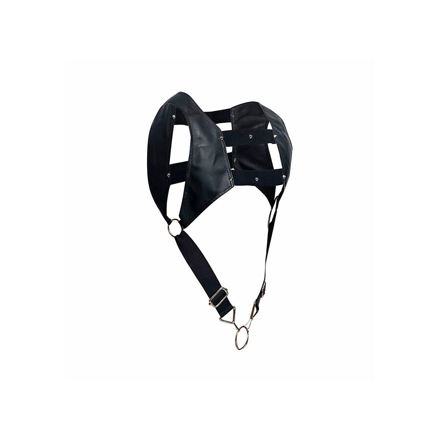 MOB - DNGEON BLACK HARNESS WITH UPPER COCK RING ONE SIZE - NOCTURNA DESIRES