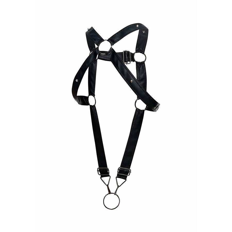 MOB - DNGEON BLACK CROSSED PENIS HARNESS ONE SIZE - NOCTURNA DESIRES