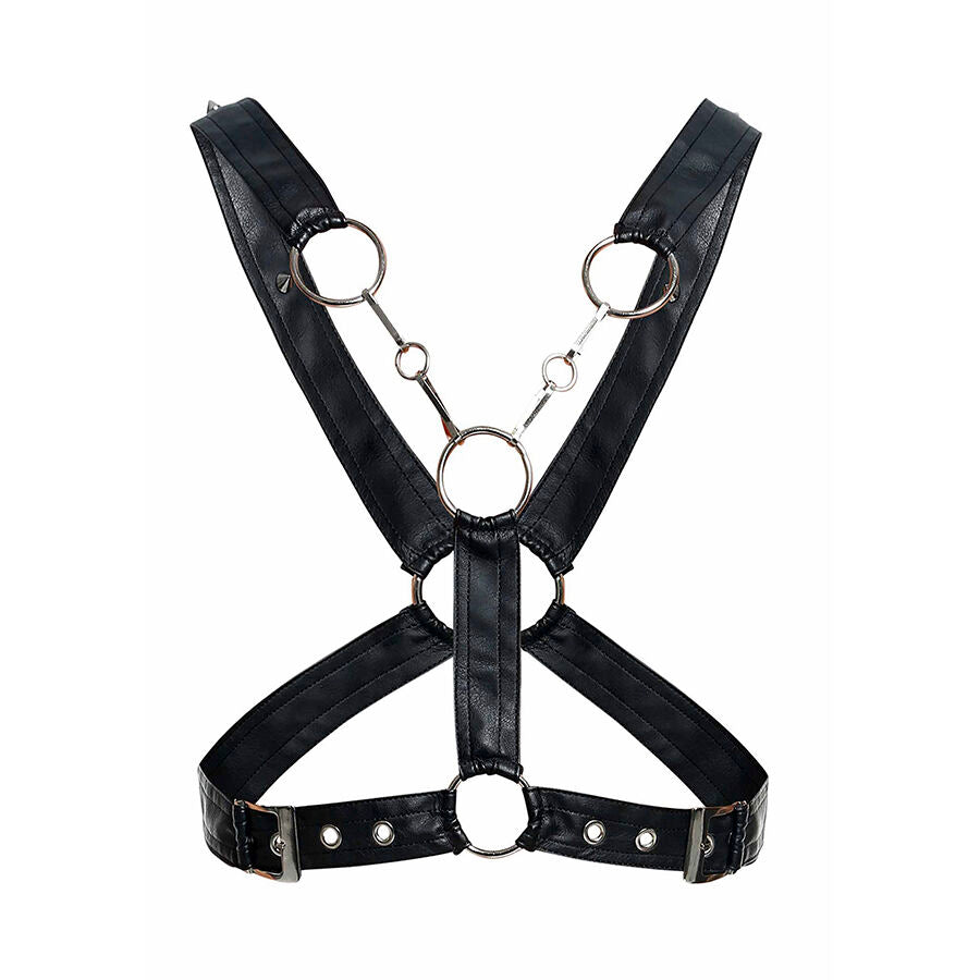 MOB - DNGEON CROSSED BLACK CHAIN HARNESS ONE SIZE - NOCTURNA DESIRES