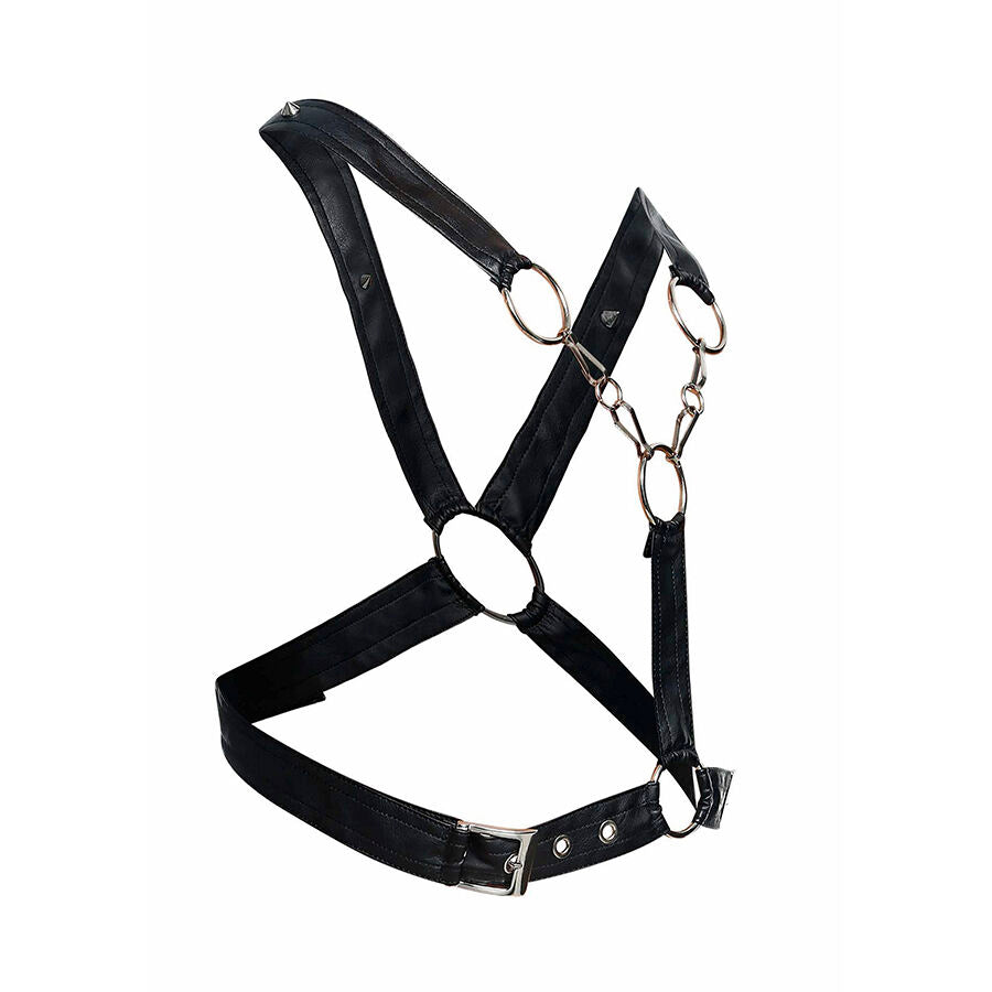 MOB - DNGEON CROSSED BLACK CHAIN HARNESS ONE SIZE - NOCTURNA DESIRES