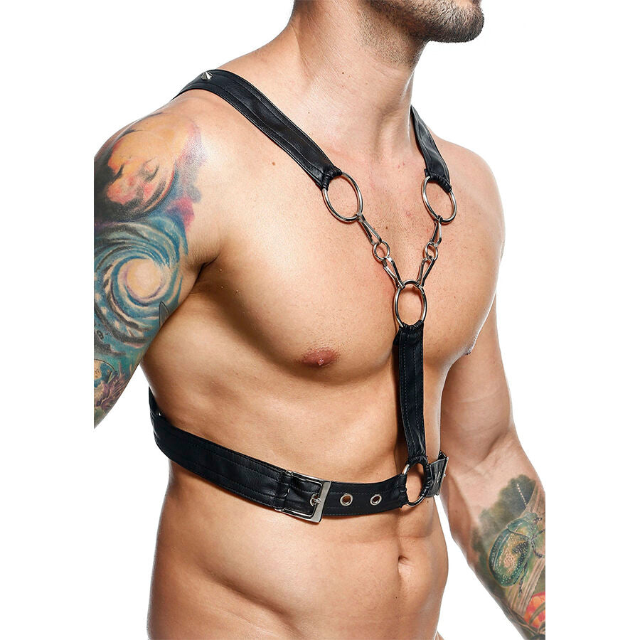MOB - DNGEON CROSSED BLACK CHAIN HARNESS ONE SIZE - NOCTURNA DESIRES