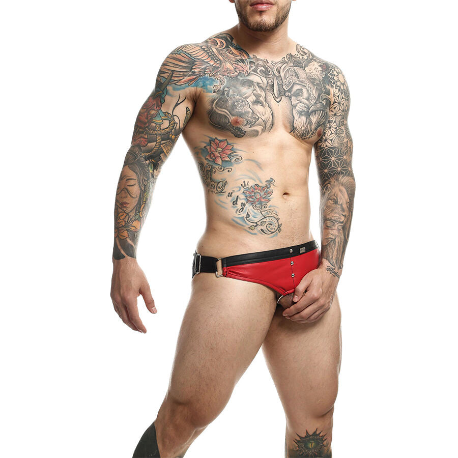 MOB - DNGEON JOCKSTRAP RED COCK RING ONE SIZE - NOCTURNA DESIRES