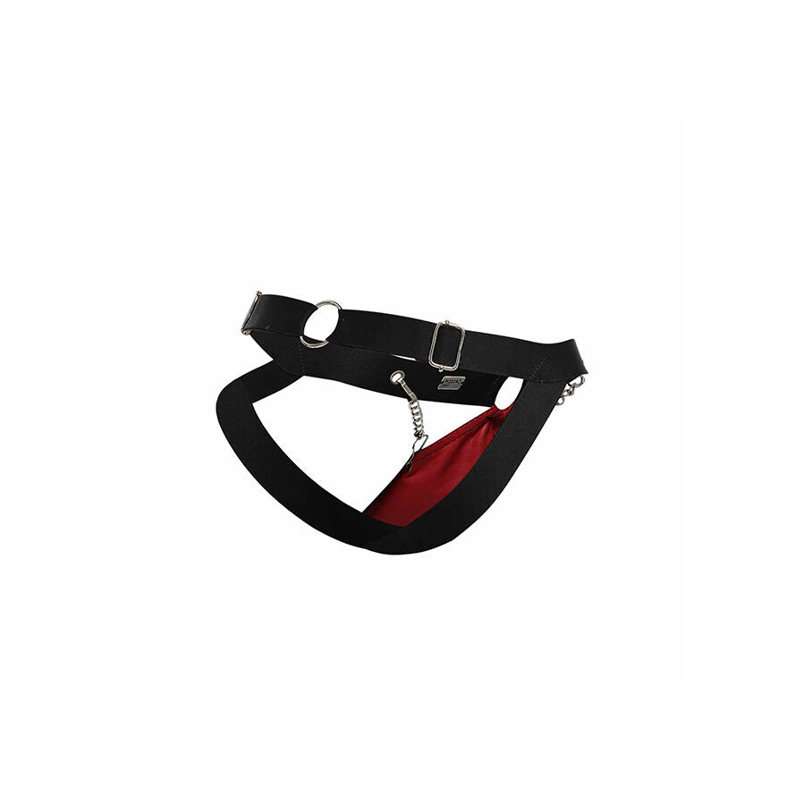 MOB - DNGEON RED JOCKSTRAP WITH CHAINS ONE SIZE - NOCTURNA DESIRES