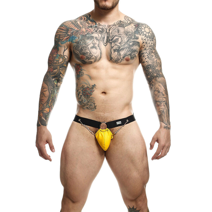 MOB - DNGEON YELLOW JOCKSTRAP WITH CHAINS ONE SIZE - NOCTURNA DESIRES