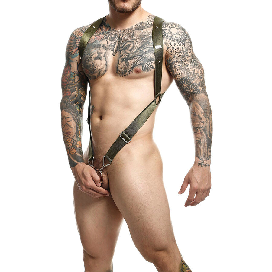 MOB - DNGEON CROSS BACK HARNESS GREEN ONE SIZE - NOCTURNA DESIRES