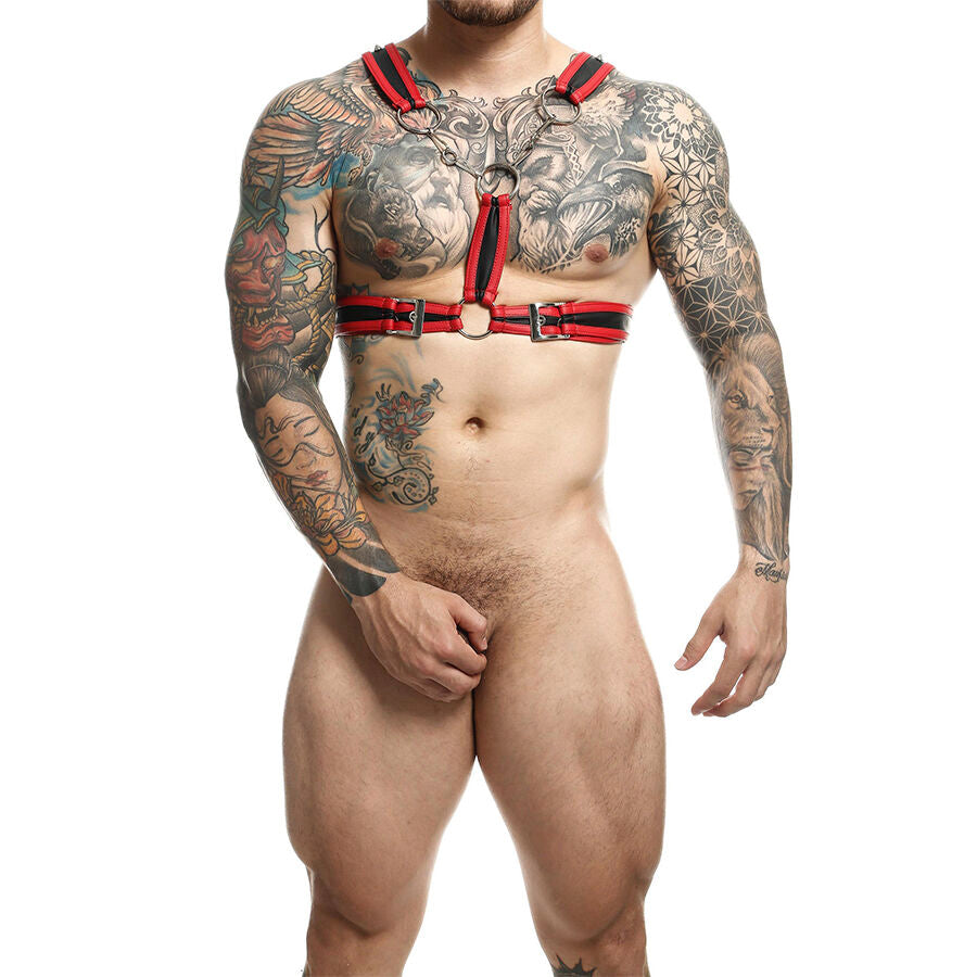 MOB - DNGEON RED HARNESS WITH CHAINS ONE SIZE - NOCTURNA DESIRES