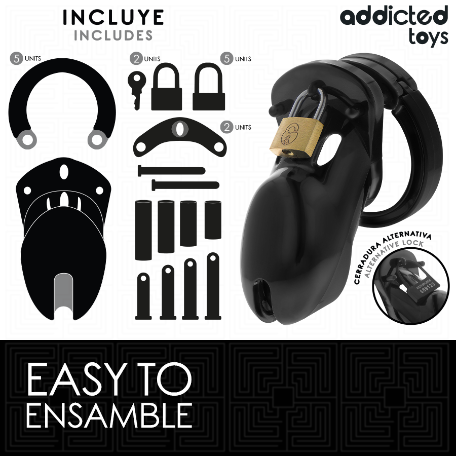 ADDICTED TOYS LOCKED - FORBIDDEN VAULT PENIS CAGE 10 CM - NOCTURNA DESIRES