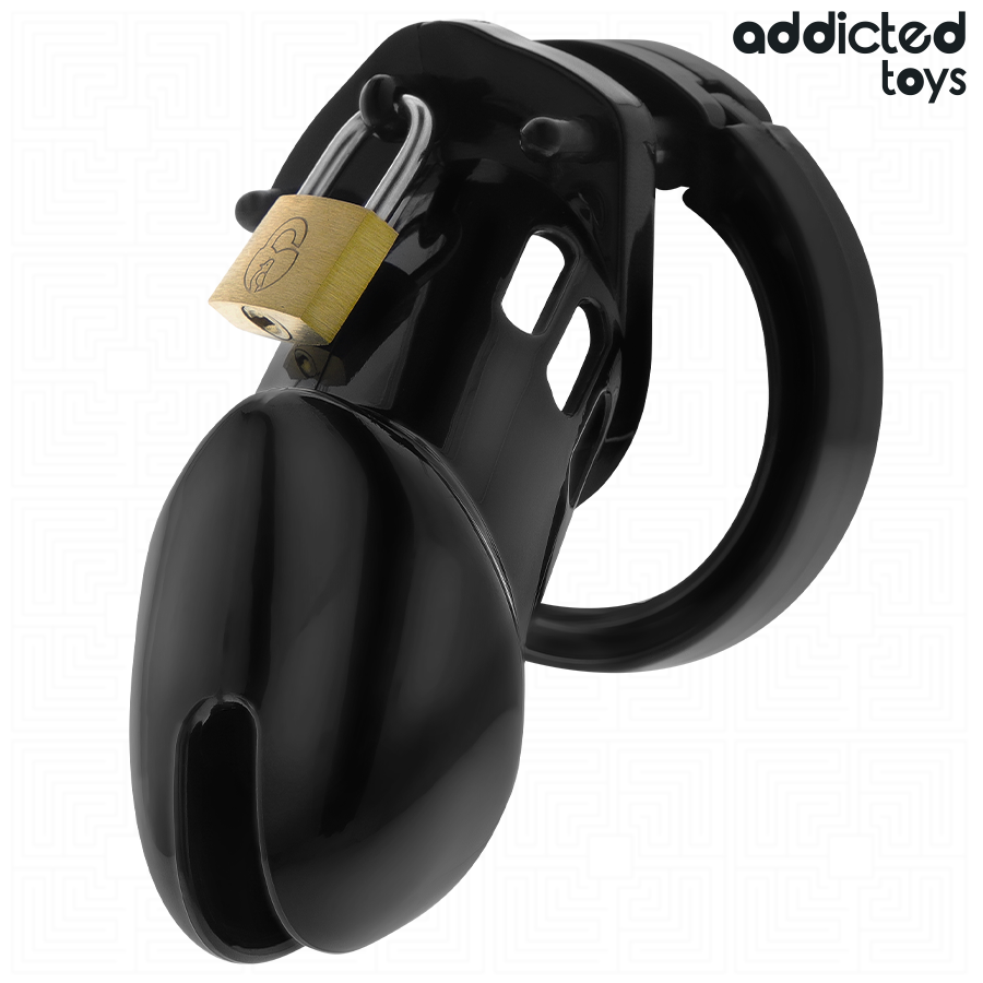 ADDICTED TOYS LOCKED - OBSIDIAN HOLD PENIS CAGE SIZE M - NOCTURNA DESIRES