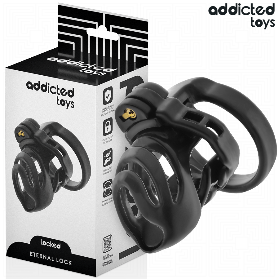 ADDICTED TOYS LOCKED - ETERNAL LOCK PENIS CAGE 9 CM - NOCTURNA DESIRES