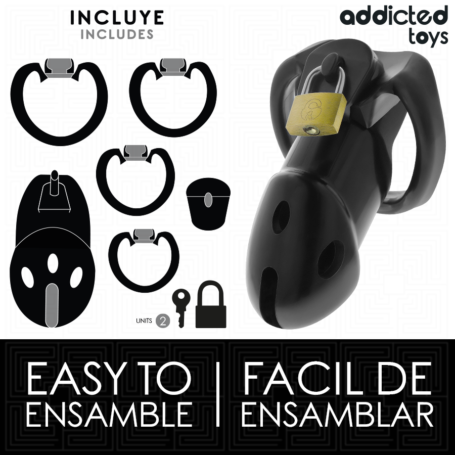 ADDICTED TOYS LOCKED - UNBROKEN DEN PENIS CAGE 9.8 CM - NOCTURNA DESIRES