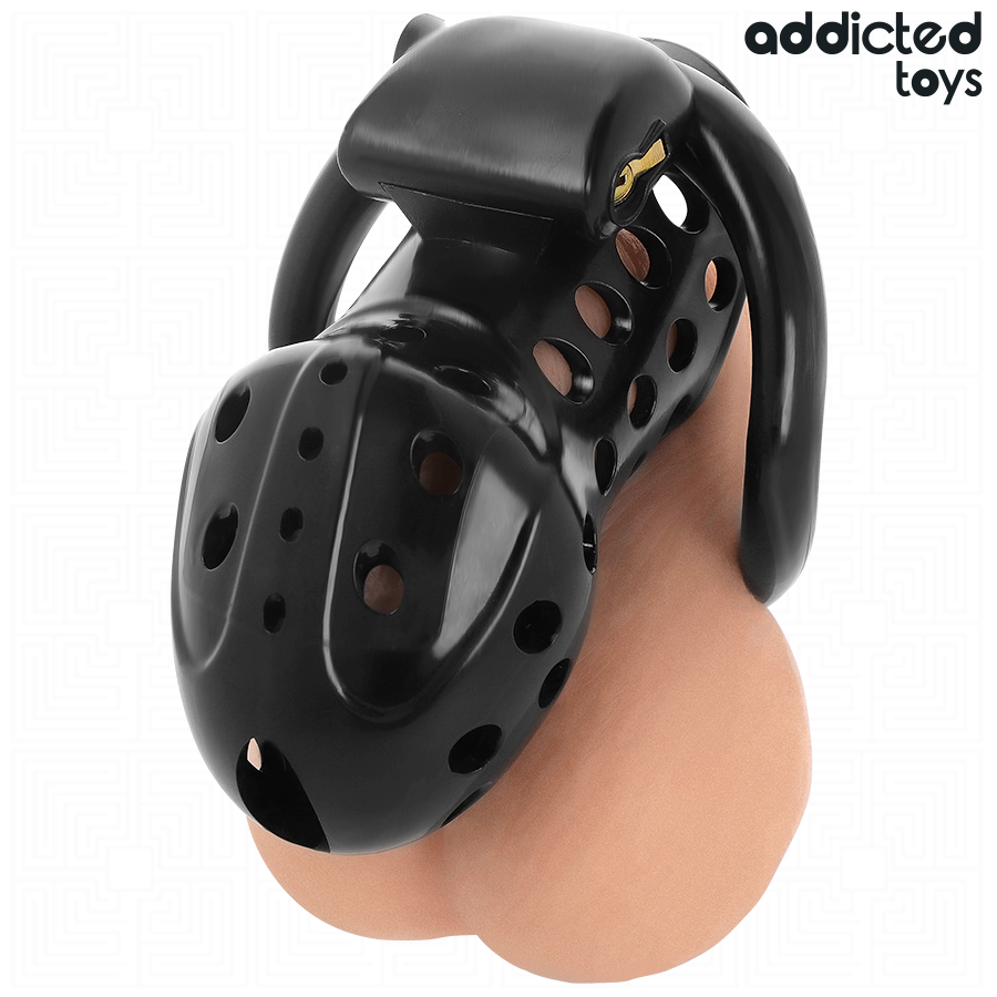 ADDICTED TOYS LOCKED - CHAINED HOLLOW PENIS CAGE 10.5 CM - NOCTURNA DESIRES