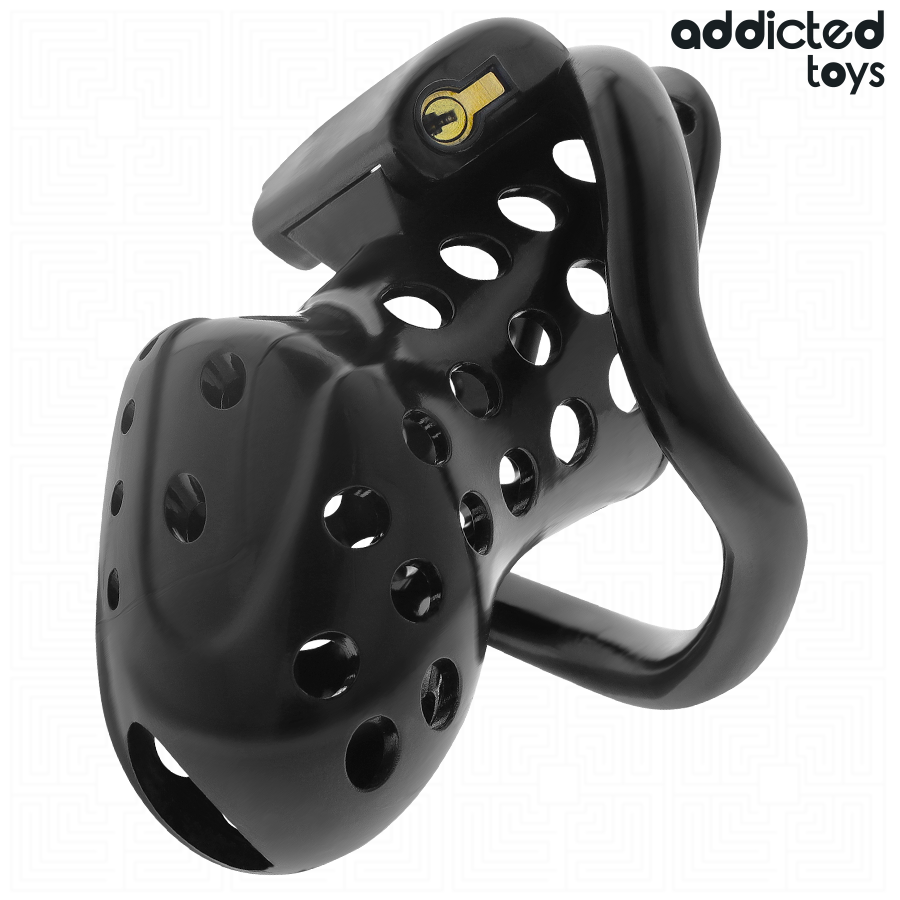 ADDICTED TOYS LOCKED - CHAINED HOLLOW PENIS CAGE 10.5 CM - NOCTURNA DESIRES