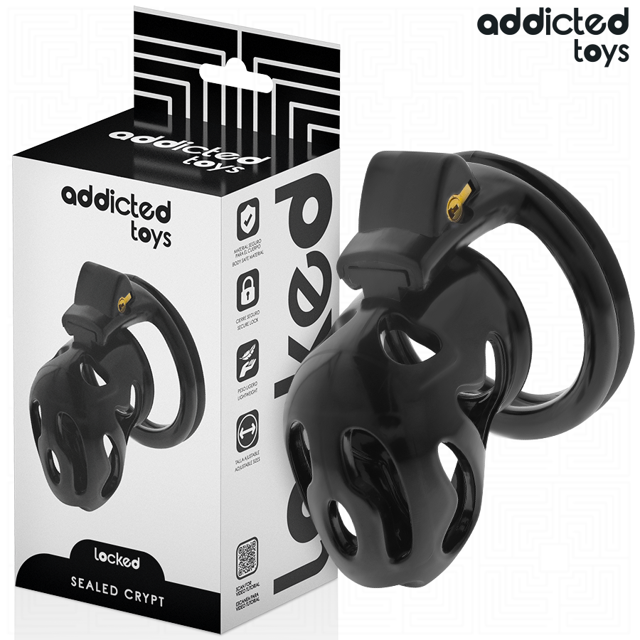 ADDICTED TOYS LOCKED - SEALED CRYPT PENIS CAGE 8 CM - NOCTURNA DESIRES