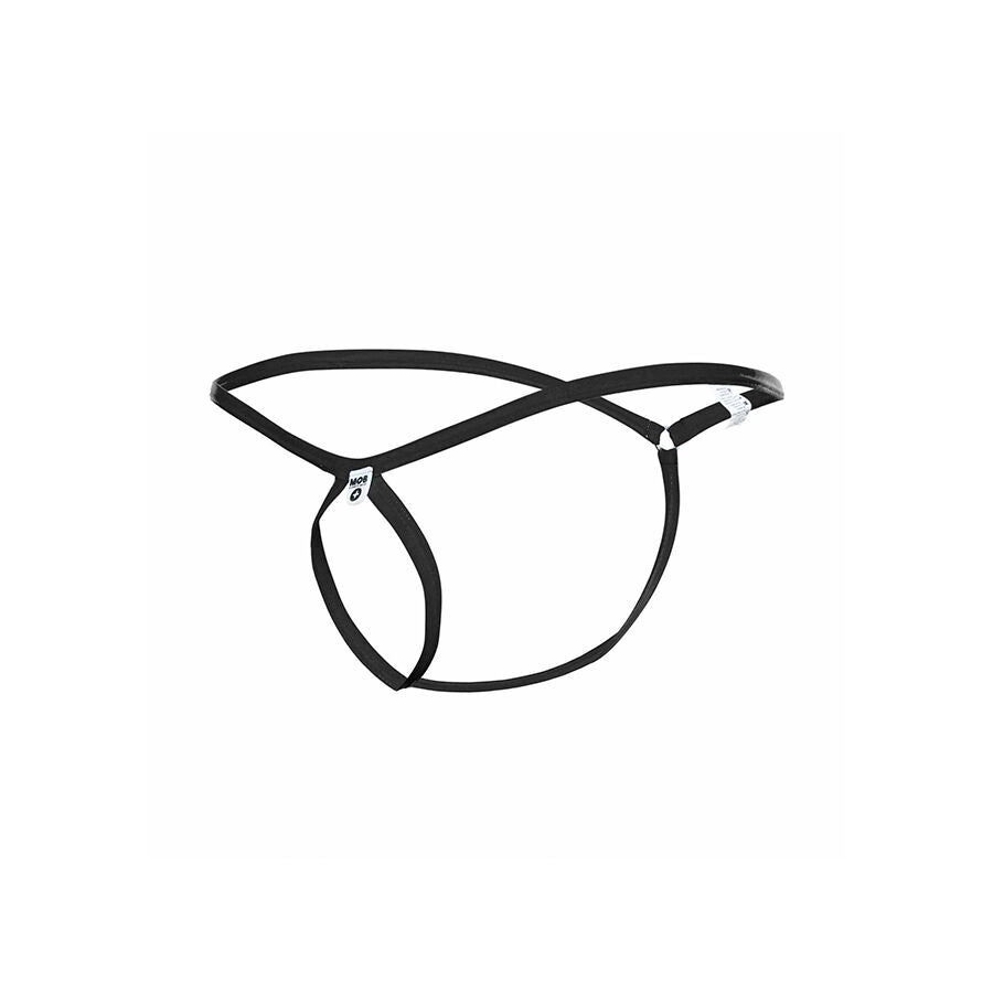 MOB - BLACK TEAR-SHAPED THONG SIZE L/XL - NOCTURNA DESIRES