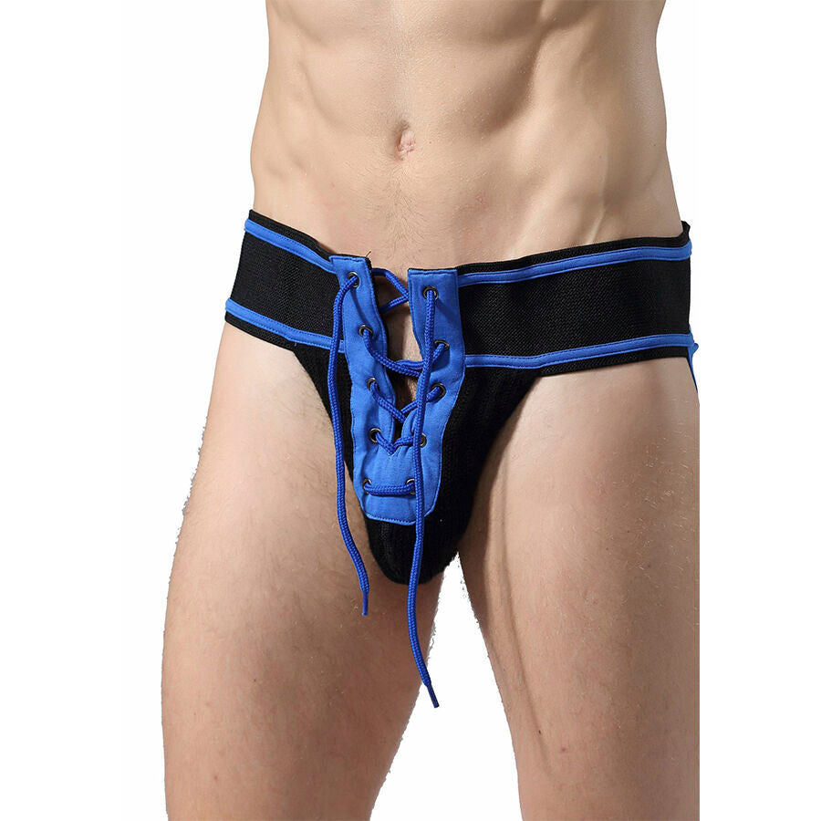 MOB - FETISH JOCKSTRAP FOOTBALL BLUE SIZE L - NOCTURNA DESIRES