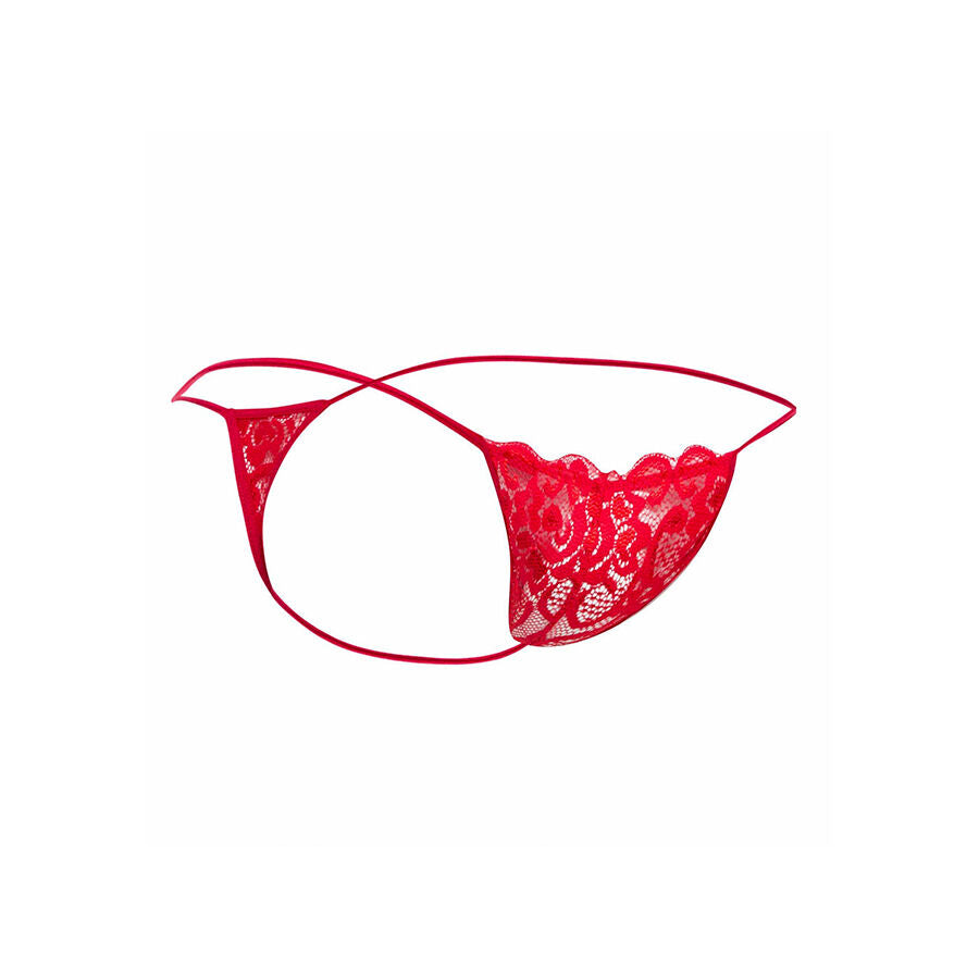 MOB - RED LACE THONG SIZE L/XL - NOCTURNA DESIRES