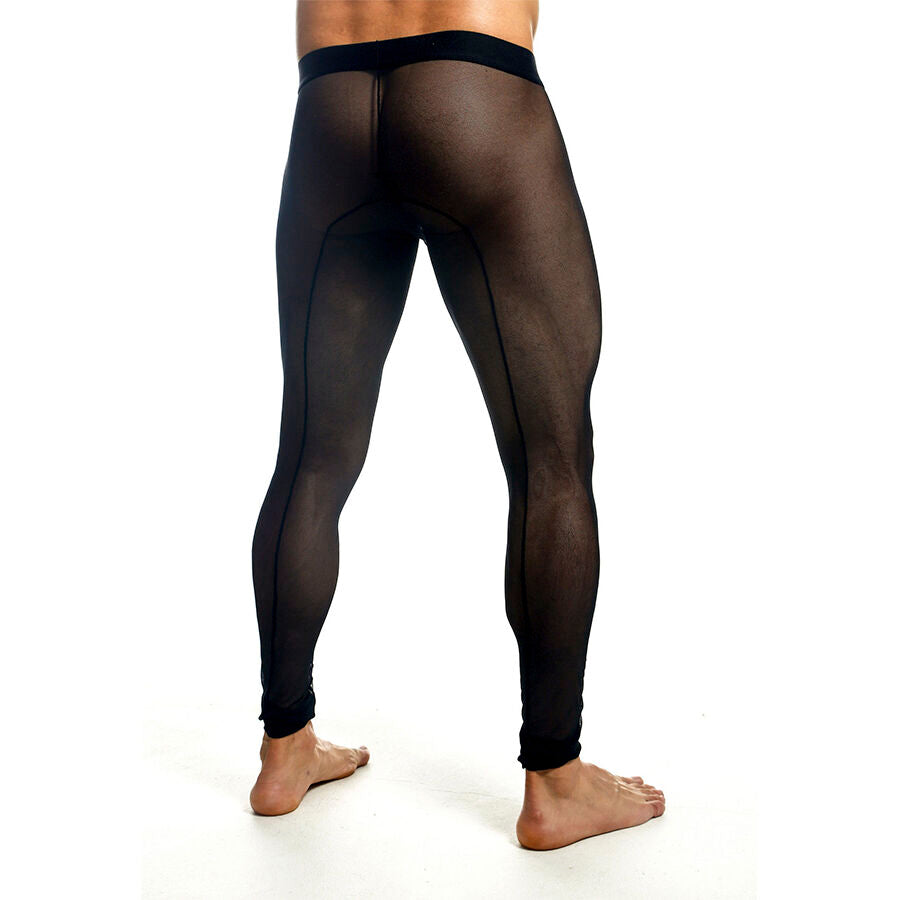 MOB - BLACK TRANSPARENT TIGHTS SIZE L - NOCTURNA DESIRES
