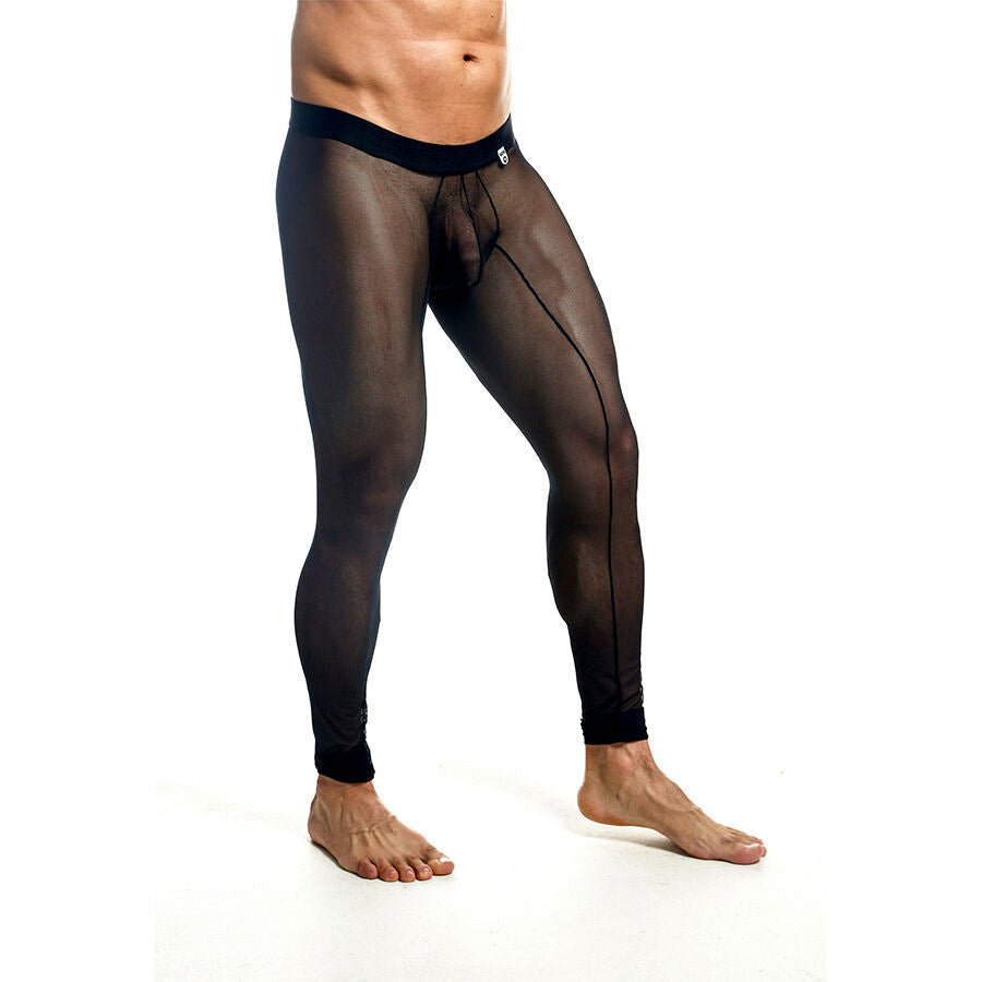 MOB - BLACK TRANSPARENT TIGHTS SIZE XL - NOCTURNA DESIRES