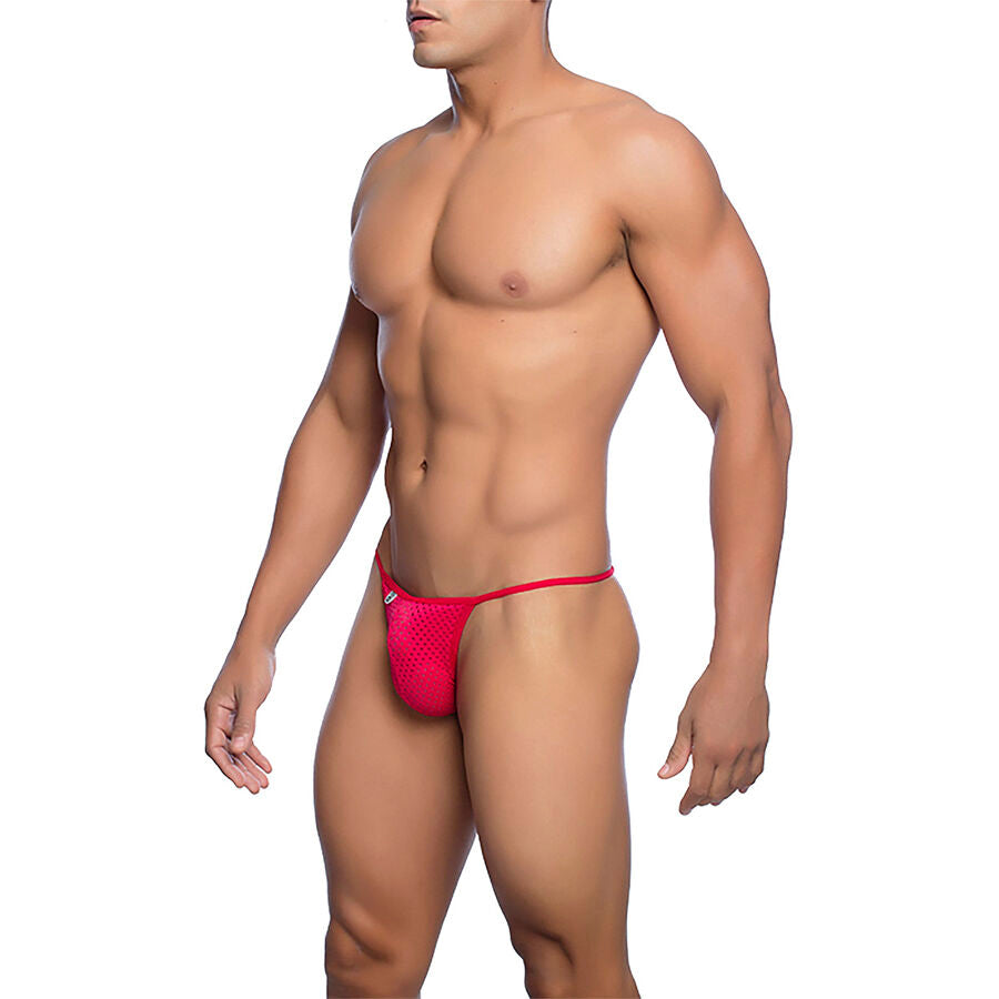 MOB - RED MICROFIBER V-STRING SIZE S/M - NOCTURNA DESIRES