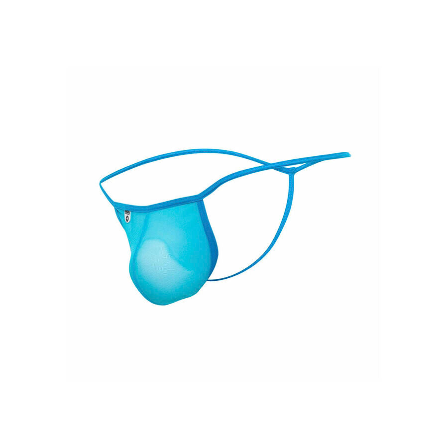 MOB - TRANSPARENT T-SHAPED THONG AQUA SIZE L/XL - NOCTURNA DESIRES