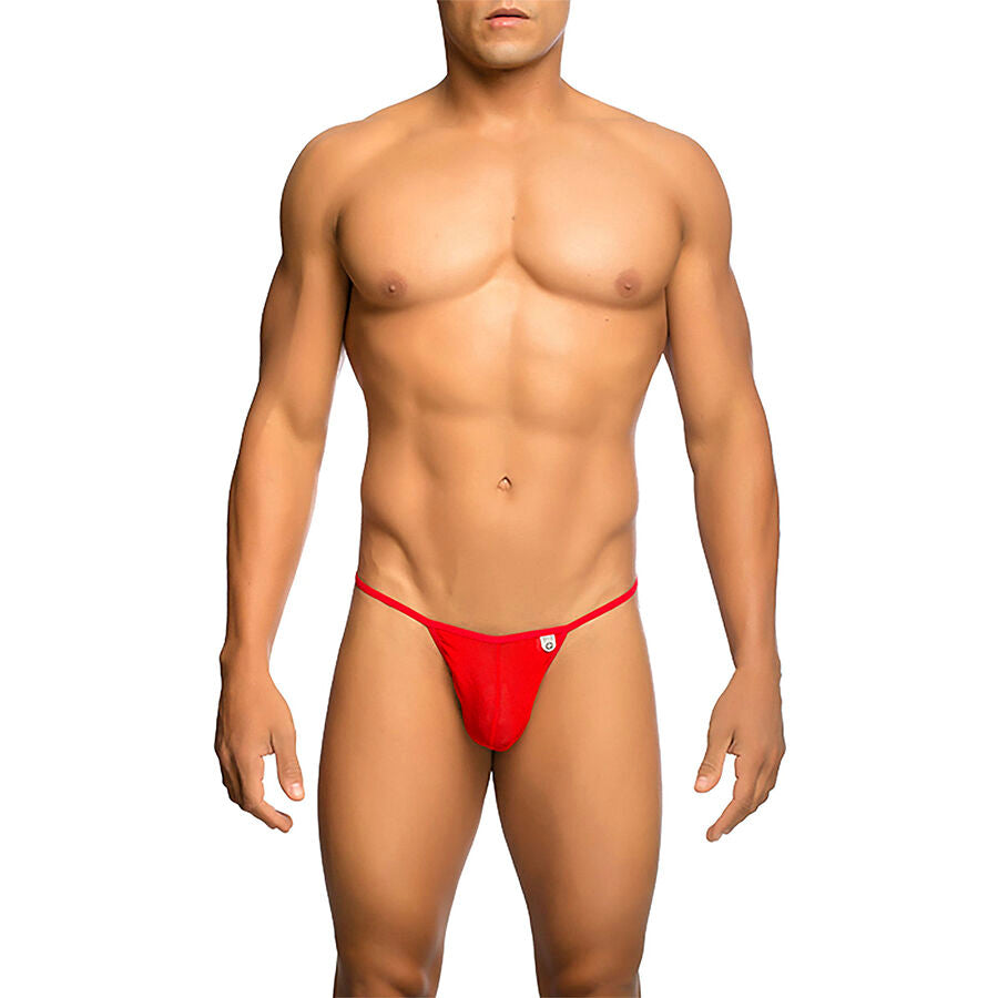 MOB - TRANSPARENT RED T-SHAPED THONG SIZE L/XL - NOCTURNA DESIRES