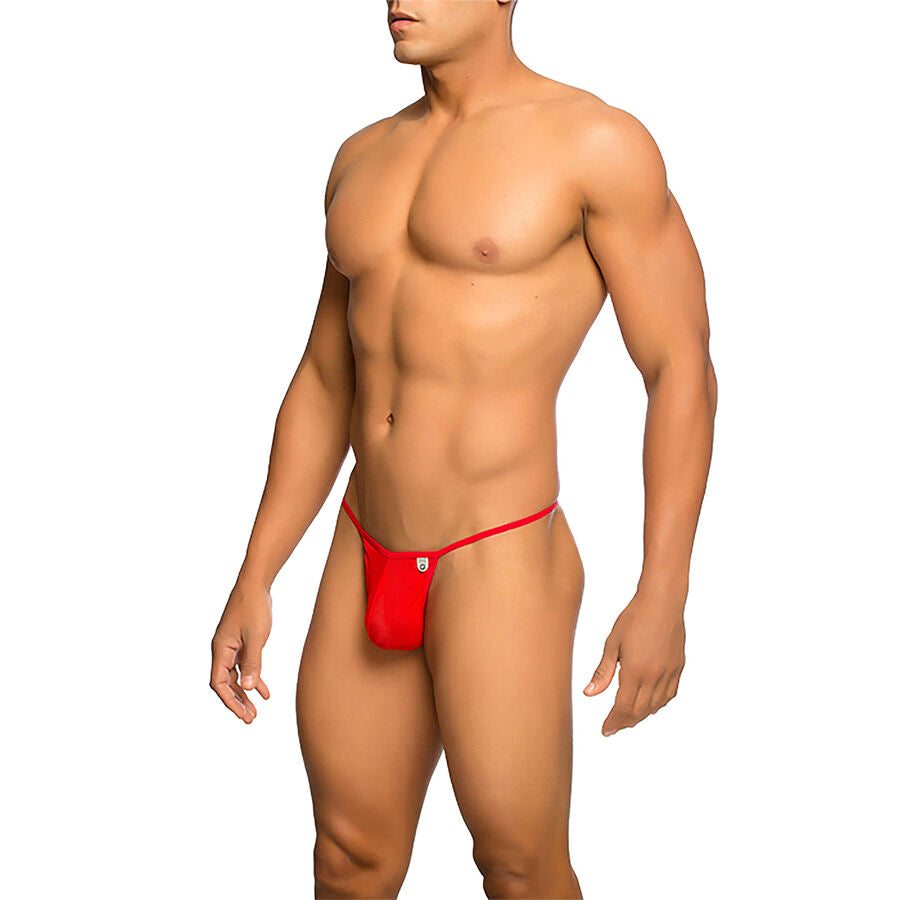 MOB - TRANSPARENT RED T-SHAPED THONG SIZE L/XL - NOCTURNA DESIRES