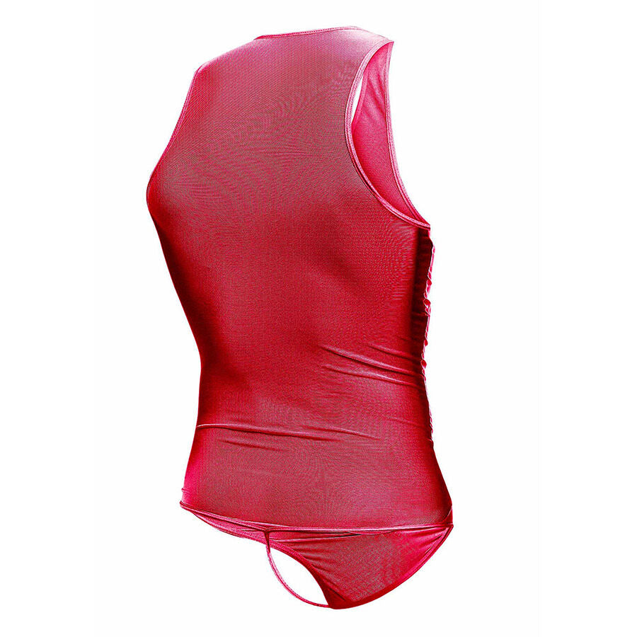 MOB - RED TRANSPARENT BODYSHEER SIZE L/XL - NOCTURNA DESIRES