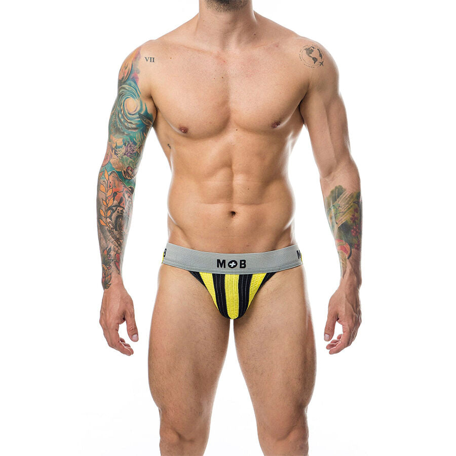MOB - CLASSIC JOCK STRIPE YELLOW SIZE L - NOCTURNA DESIRES