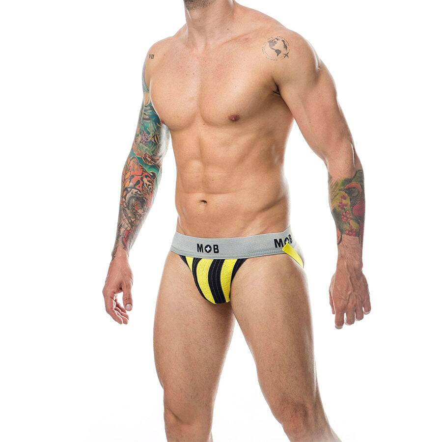 MOB - CLASSIC JOCK STRIPE YELLOW SIZE L - NOCTURNA DESIRES
