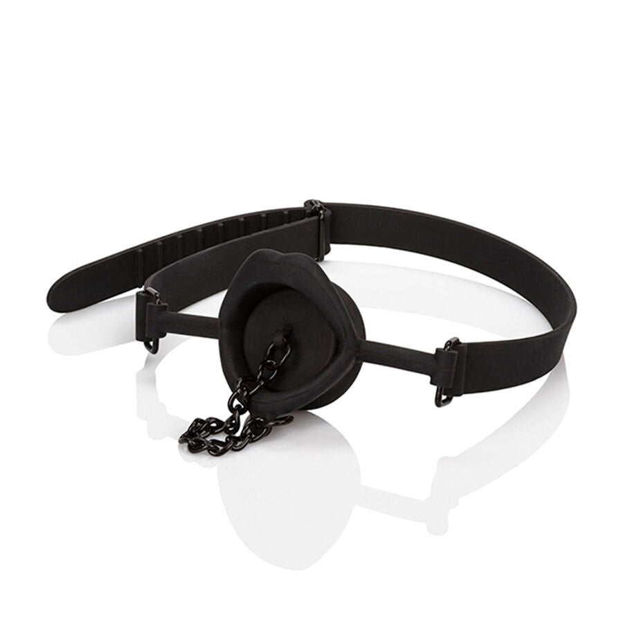 CALEXOTICS - SCANDAL GAG WITH BLACK SILICONE PLUG - NOCTURNA DESIRES