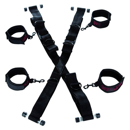 CALEXOTICS - SCANDAL CROSS-SHAPED DOOR HANDCUFFS - NOCTURNA DESIRES