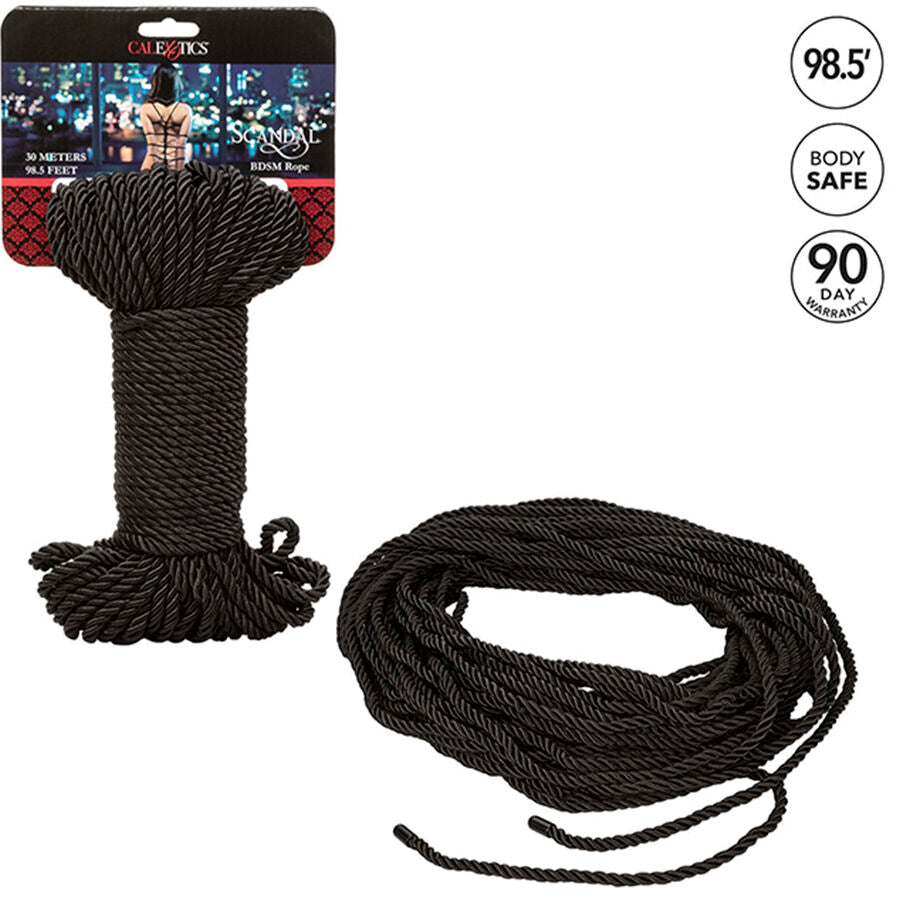 CALEXOTICS - SCANDAL BLACK BDSM ROPE 30 M - NOCTURNA DESIRES