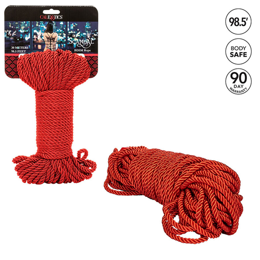 CALEXOTICS - SCANDAL RED BDSM ROPE 30 M - NOCTURNA DESIRES