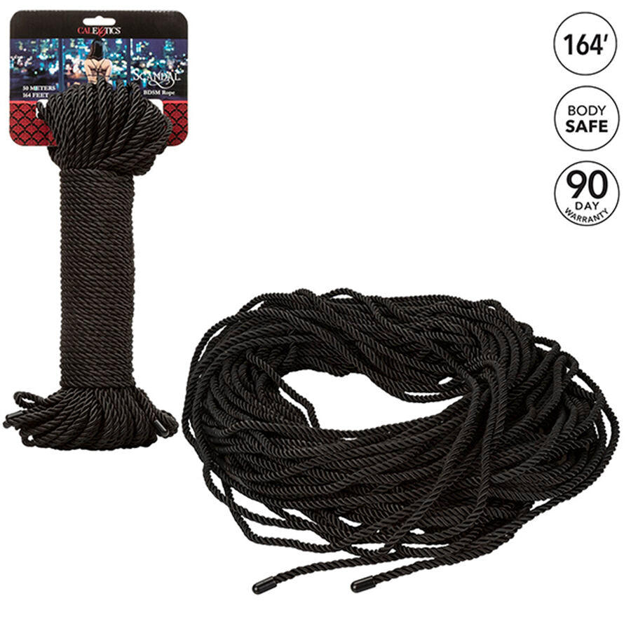 CALEXOTICS - SCANDAL BLACK BDSM ROPE 50 M - NOCTURNA DESIRES