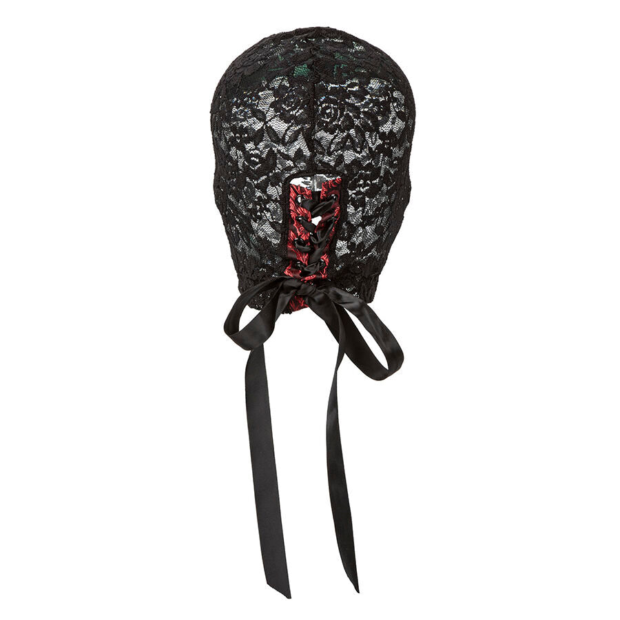 CALEXOTICS - SCANDAL BLACK LACE BALALAVA WITH BOW - NOCTURNA DESIRES