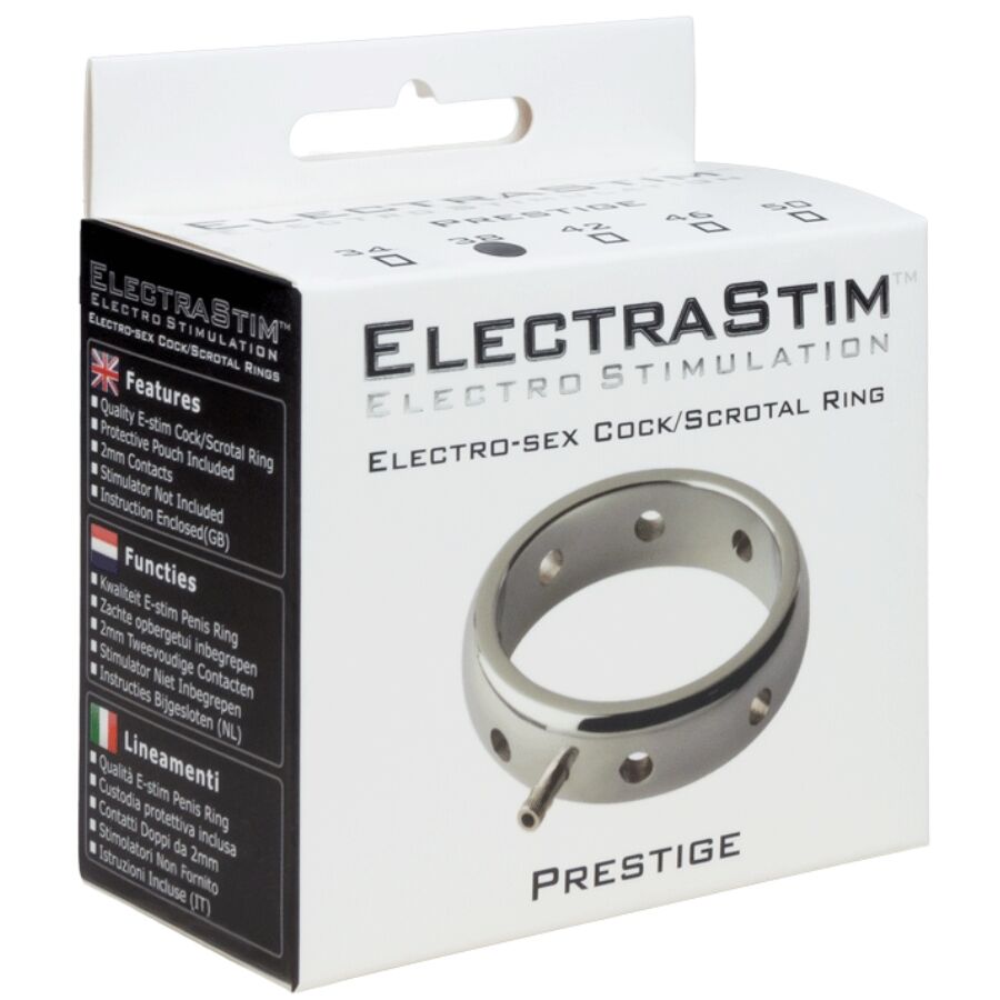 ELECTRASTIM - PRESTIGE ELECTROMAGNETIC METAL PENIS RING 46 MM - NOCTURNA DESIRES