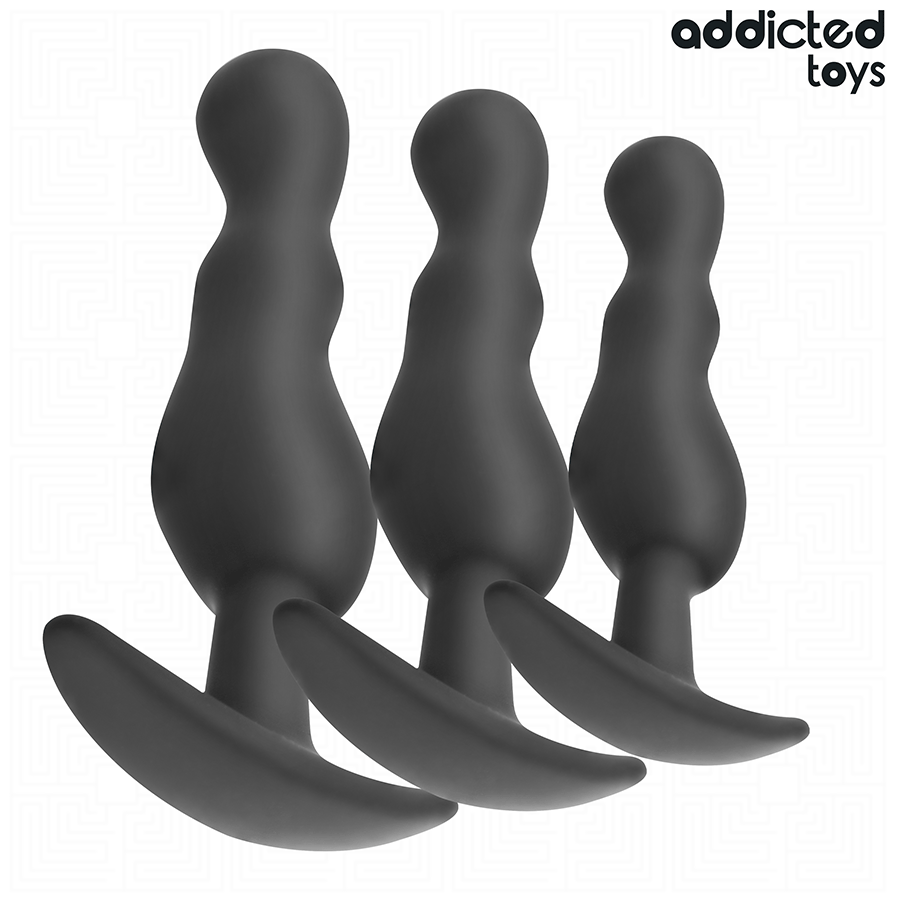 ADDICTED TOYS - SET OF 3 ANAL PLUG SILICONE MODEL 1 - NOCTURNA DESIRES