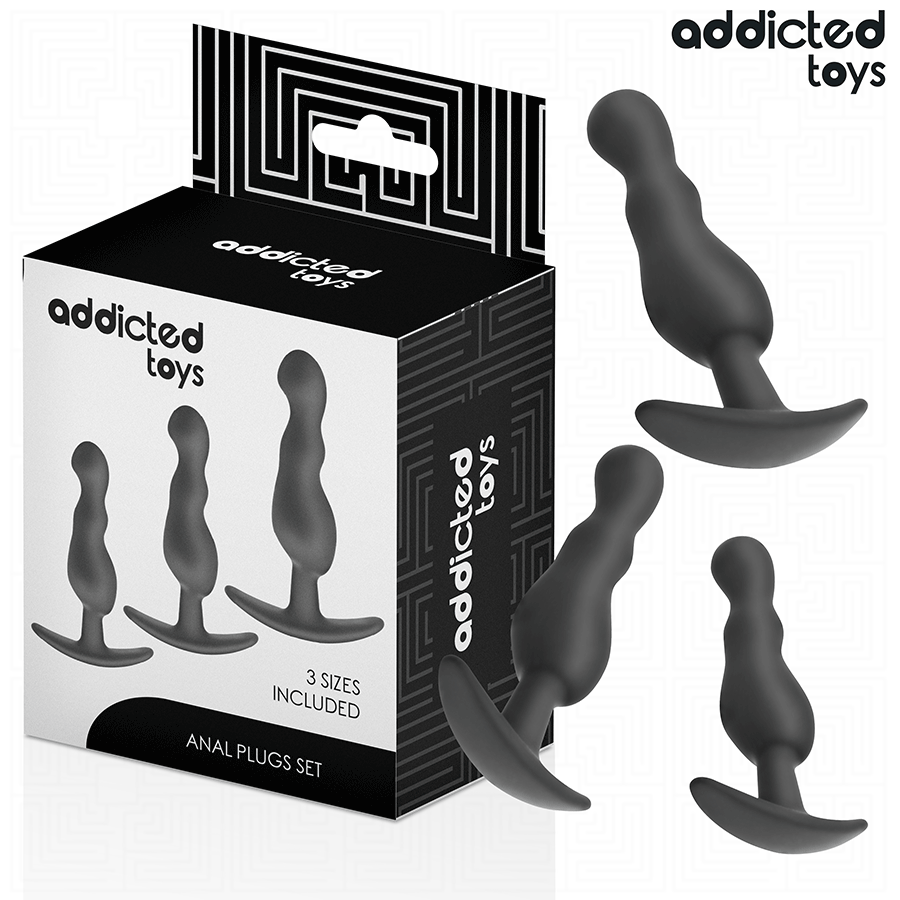 ADDICTED TOYS - SET OF 3 ANAL PLUG SILICONE MODEL 1 - NOCTURNA DESIRES