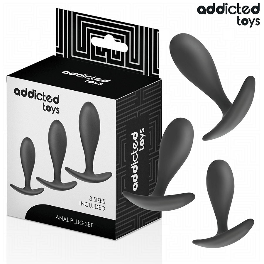 ADDICTED TOYS - SET OF 3 ANAL PLUG SILICONE MODEL 2 - NOCTURNA DESIRES