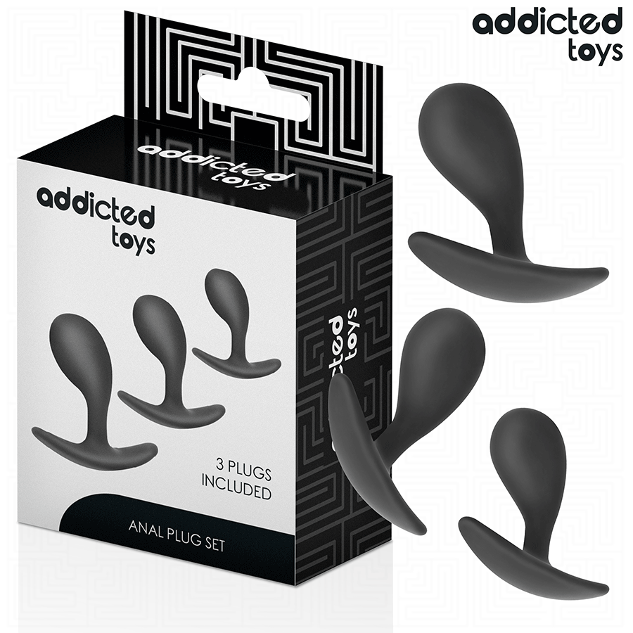 ADDICTED TOYS - SET OF 3 ANAL PLUG SILICONE MODEL 3 - NOCTURNA DESIRES