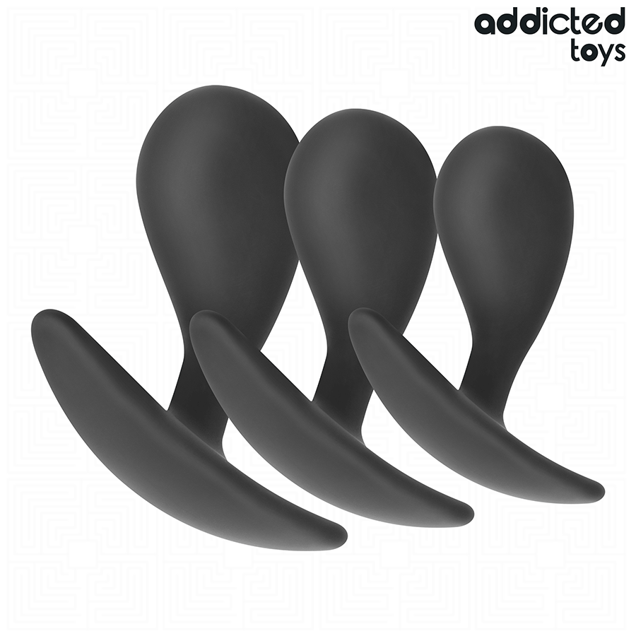 ADDICTED TOYS - SET OF 3 ANAL PLUG SILICONE MODEL 3 - NOCTURNA DESIRES