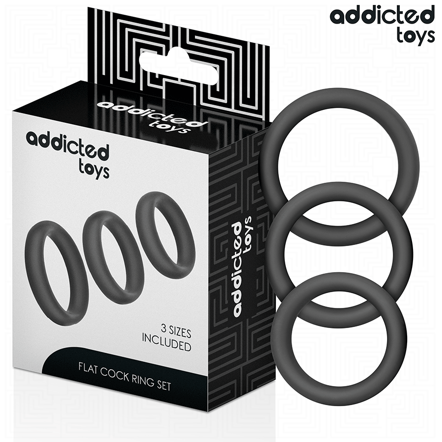 ADDICTED TOYS - SET OF FLAT SILICONE RINGS - NOCTURNA DESIRES