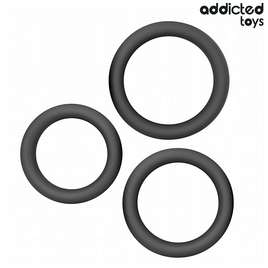 ADDICTED TOYS - SET OF FLAT SILICONE RINGS - NOCTURNA DESIRES
