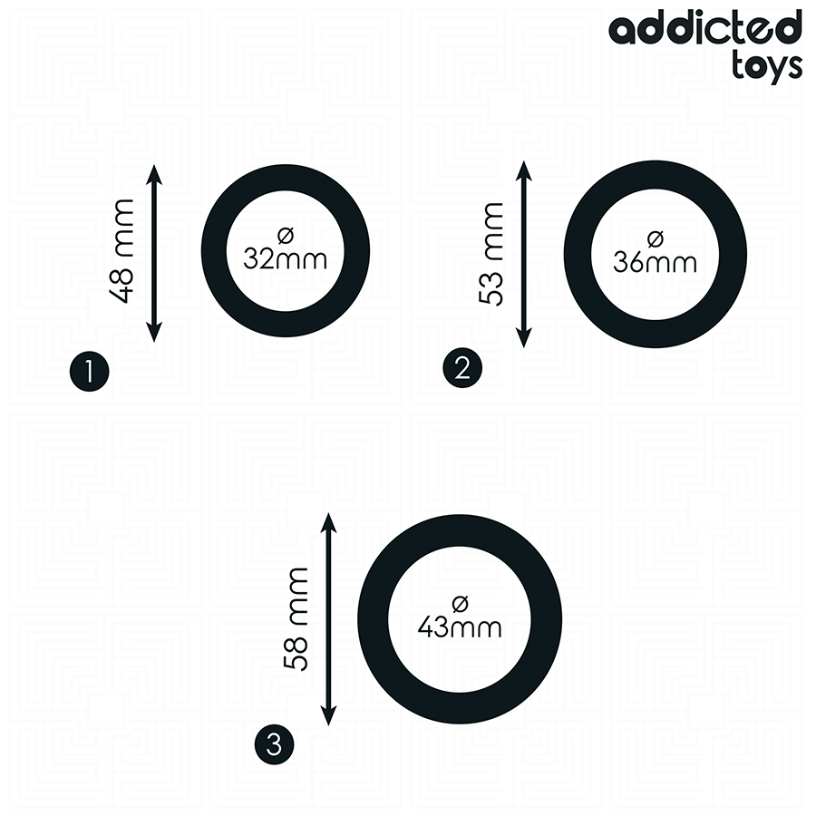 ADDICTED TOYS - SET OF SILICONE RINGS MODEL 1 - NOCTURNA DESIRES