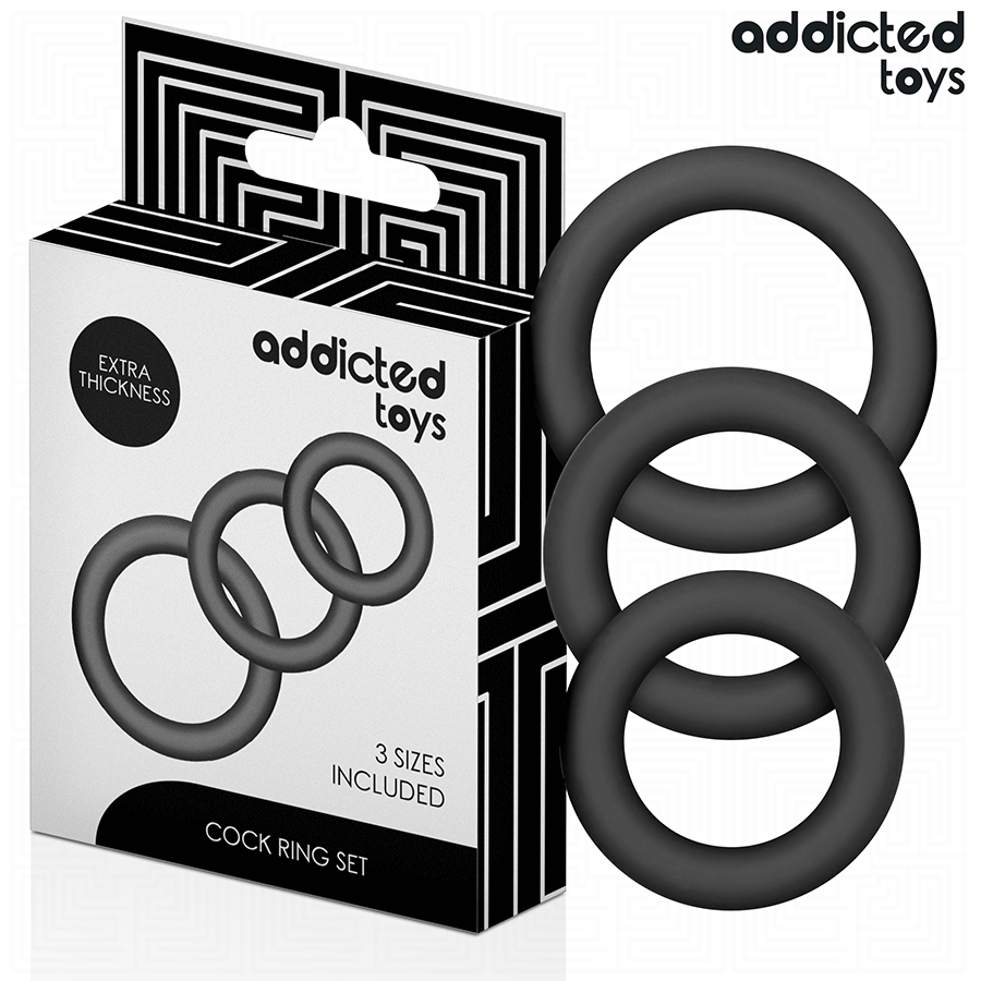 ADDICTED TOYS - SET OF SILICONE RINGS MODEL 1 - NOCTURNA DESIRES