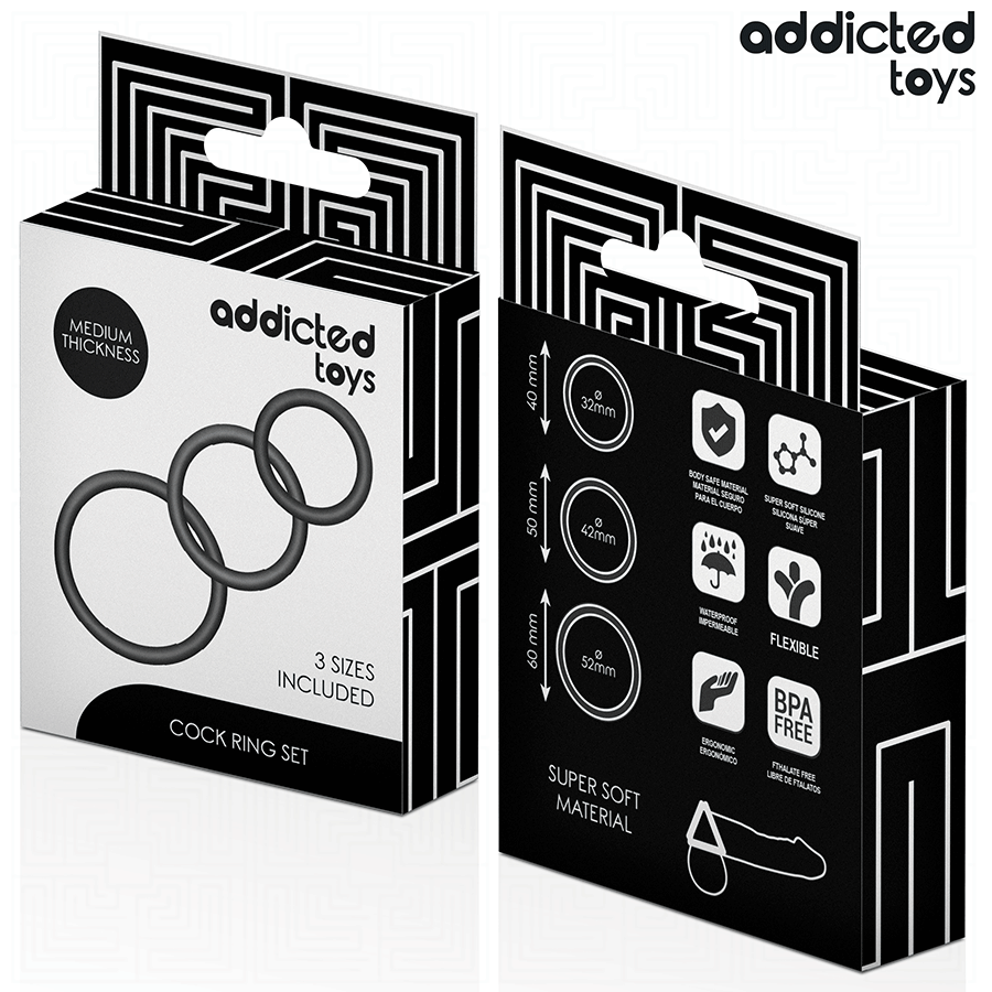 ADDICTED TOYS - SET OF SILICONE RINGS MODEL 2 - NOCTURNA DESIRES