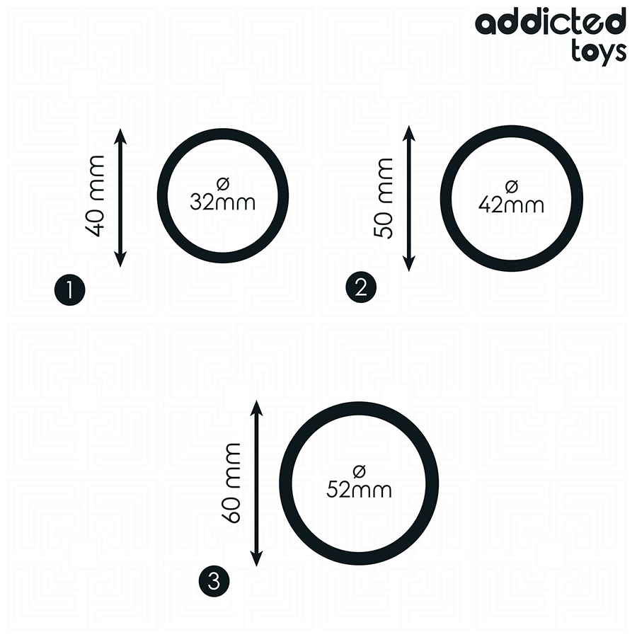 ADDICTED TOYS - SET OF SILICONE RINGS MODEL 2 - NOCTURNA DESIRES