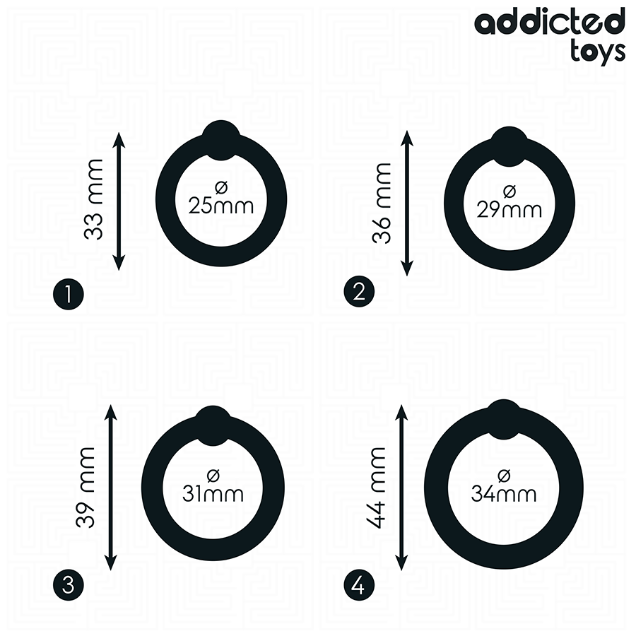 ADDICTED TOYS - SET OF PRESSURE SILICONE RINGS - NOCTURNA DESIRES