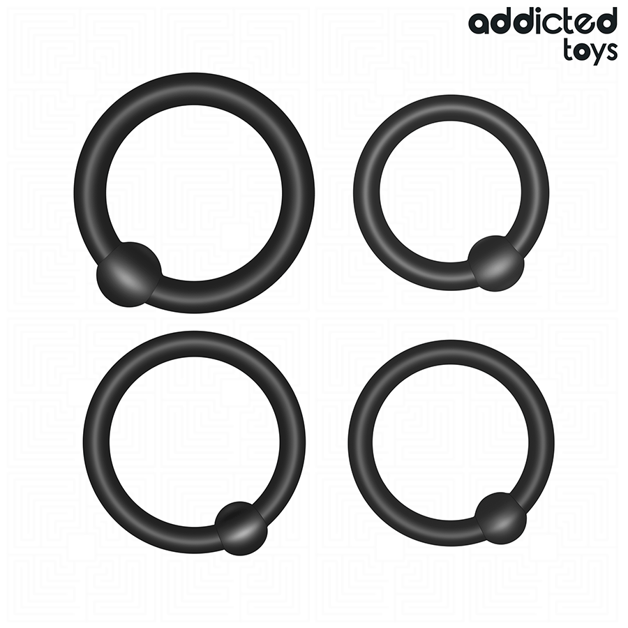ADDICTED TOYS - SET OF PRESSURE SILICONE RINGS - NOCTURNA DESIRES